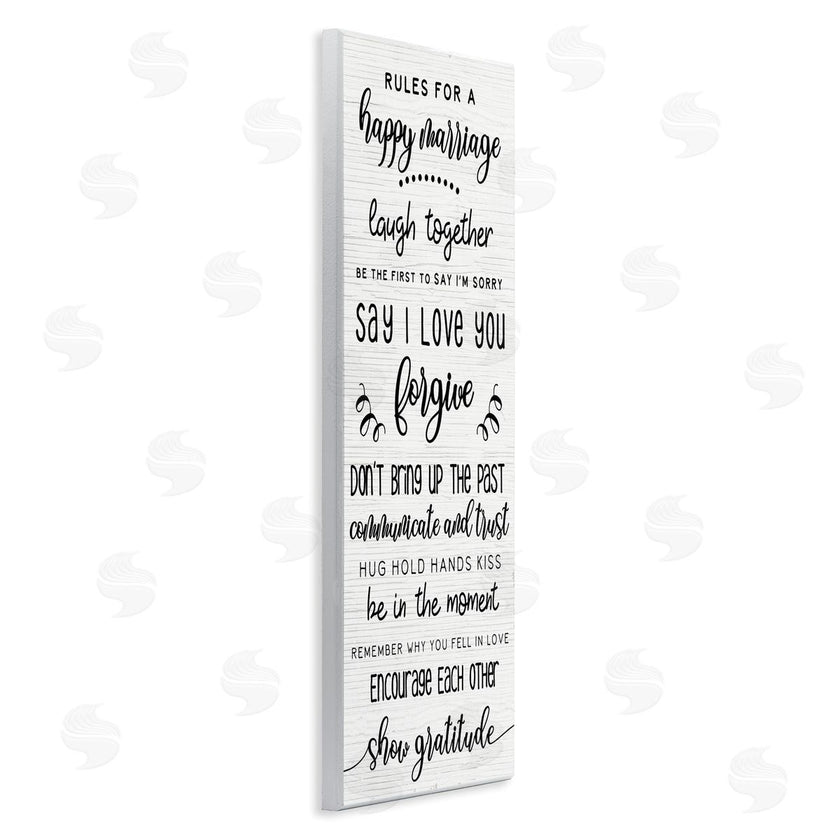 Stupell Studio | Rules For Happy Marriage List