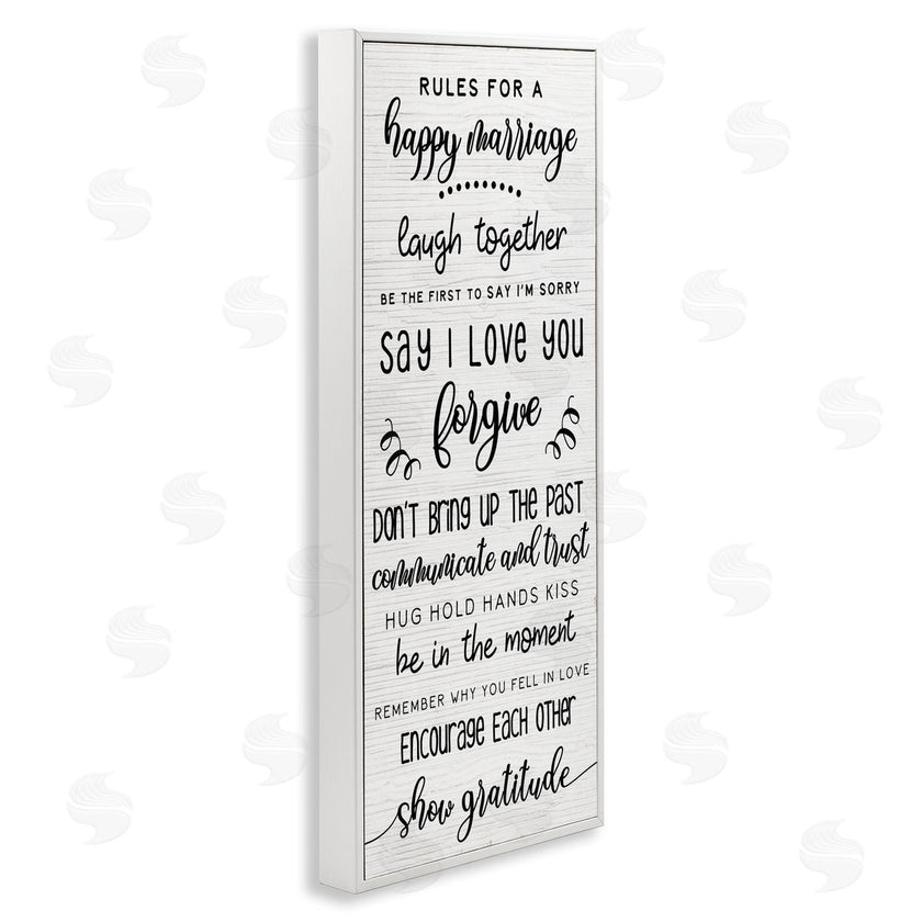Stupell Studio | Rules For Happy Marriage List