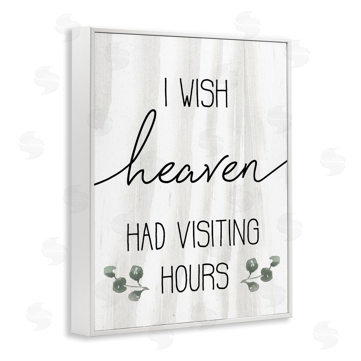 Wish Heaven Had Visiting Hours White Frame Print Wall Art, Home Decor by Stupell Studio