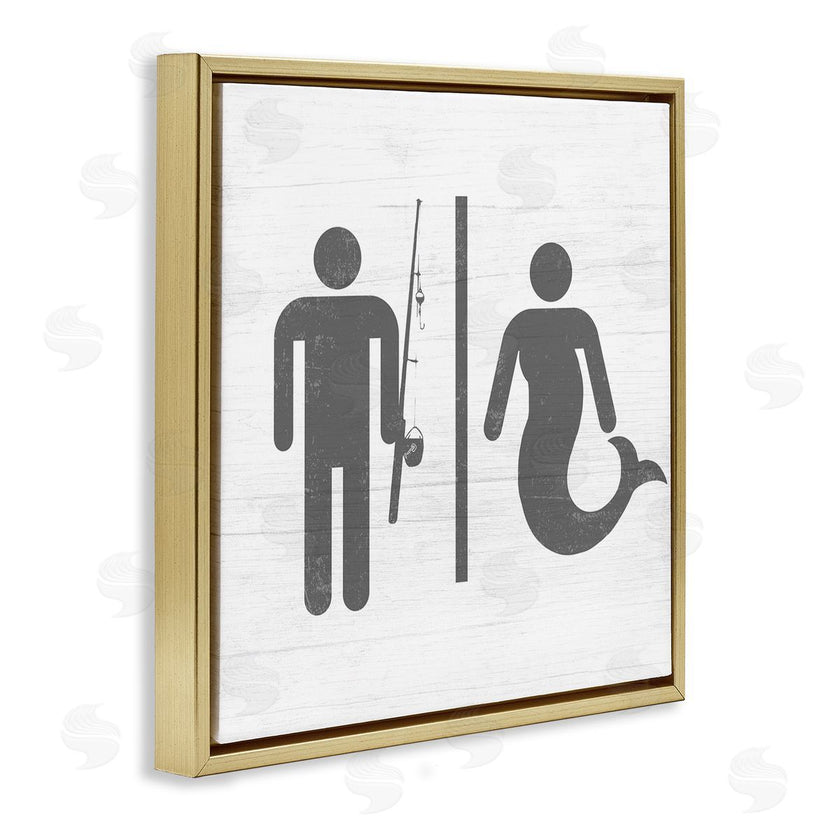 Stupell Studio | Fisherman or Mermaid Bathroom