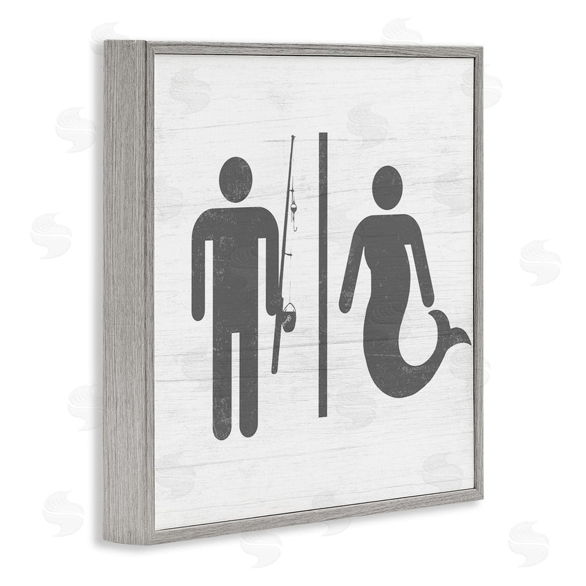 Stupell Studio | Fisherman or Mermaid Bathroom