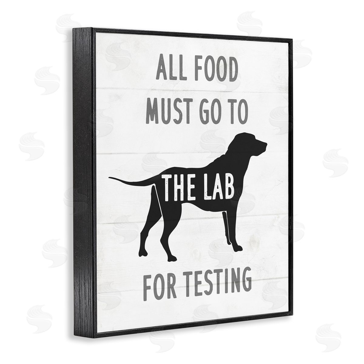 Kitchen All Food to the Lab Black Frame Print Wall Art, Home Decor by Stupell Studio