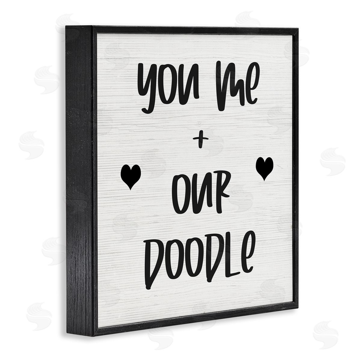 You Me and Our Doodle Black Frame Print Wall Art, Home Decor by Stupell Studio