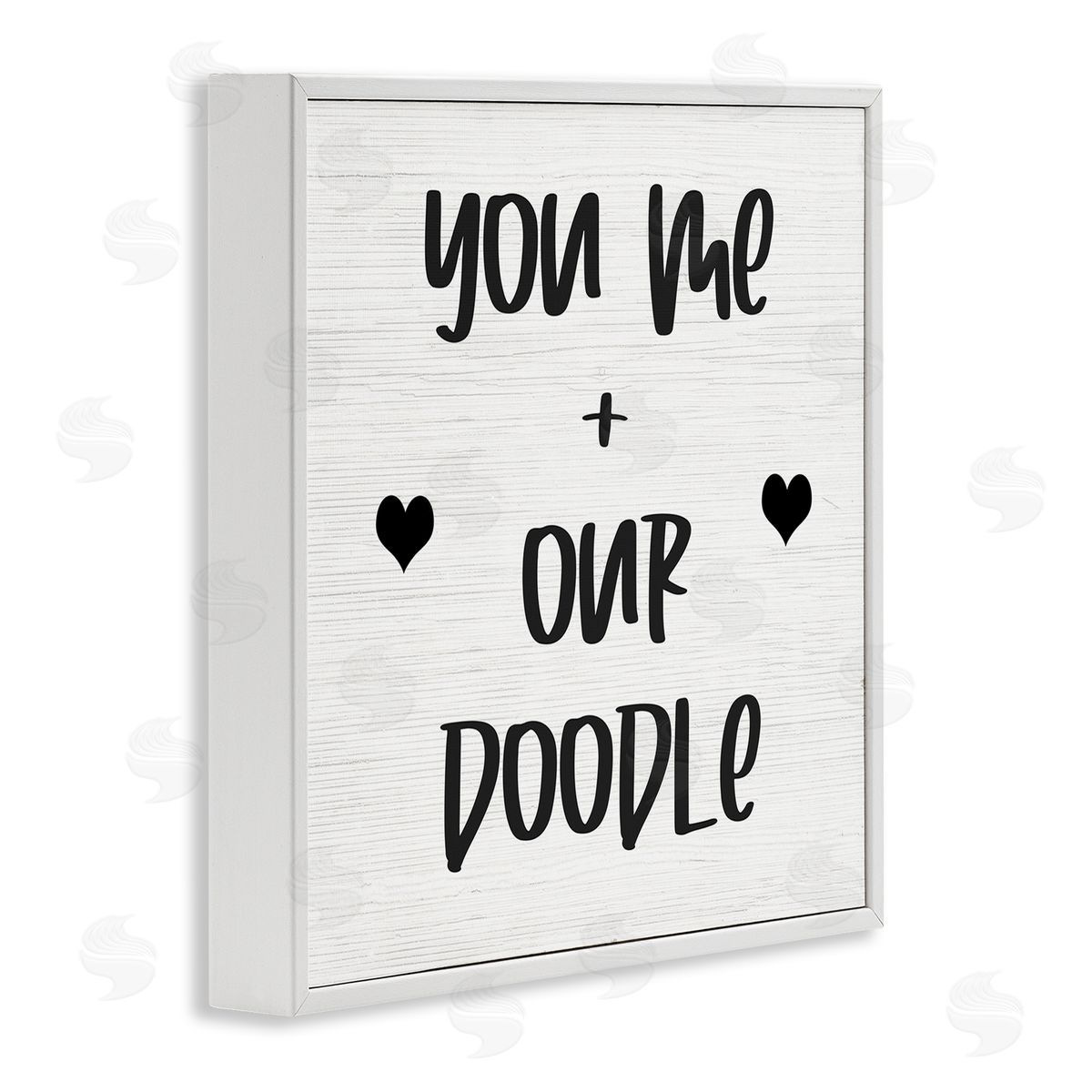 You Me and Our Doodle White Frame Print Wall Art, Home Decor by Stupell Studio