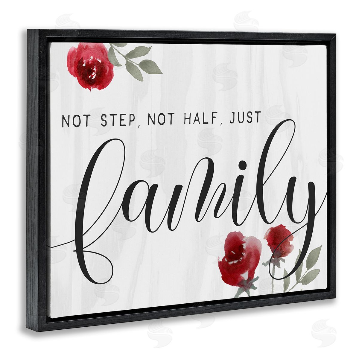 Extended Family Is Family Black Floating Frame Canvas Wall Art, Home Decor by Stupell Studio