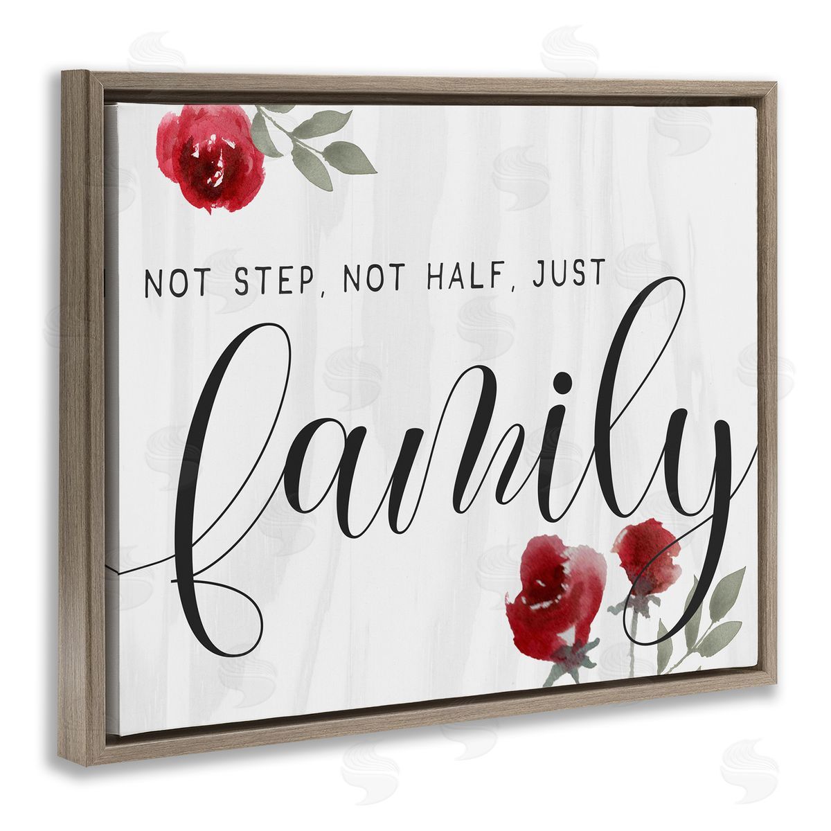 Extended Family Is Family Brown Floating Frame Canvas Wall Art, Home Decor by Stupell Studio