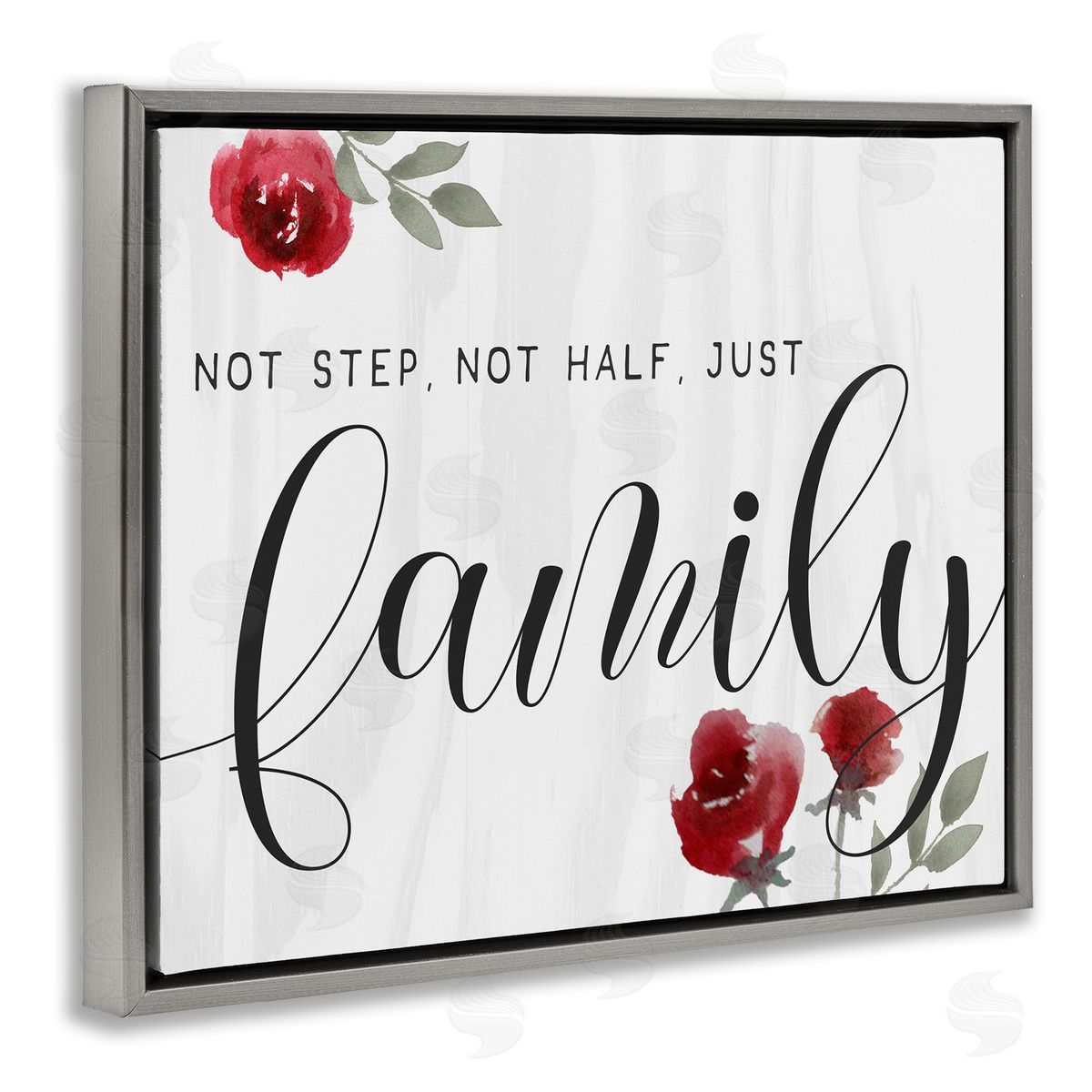 Extended Family Is Family Grey Floating Frame Canvas Wall Art, Home Decor by Stupell Studio