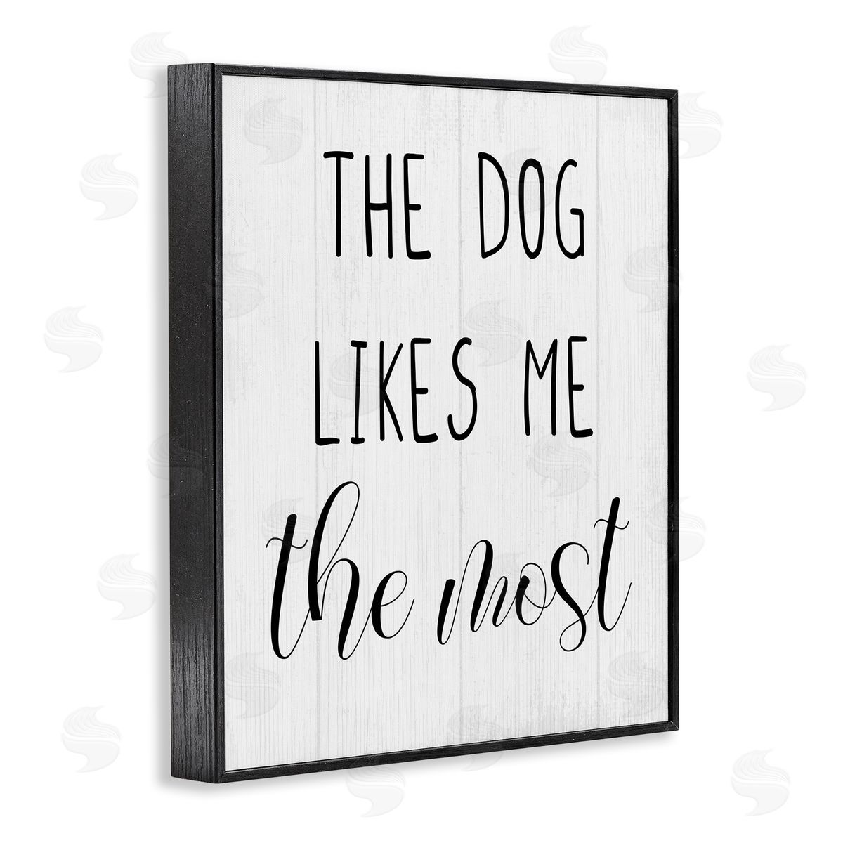 The Dog Likes Me Most Black Frame Print Wall Art, Home Decor by Stupell Studio