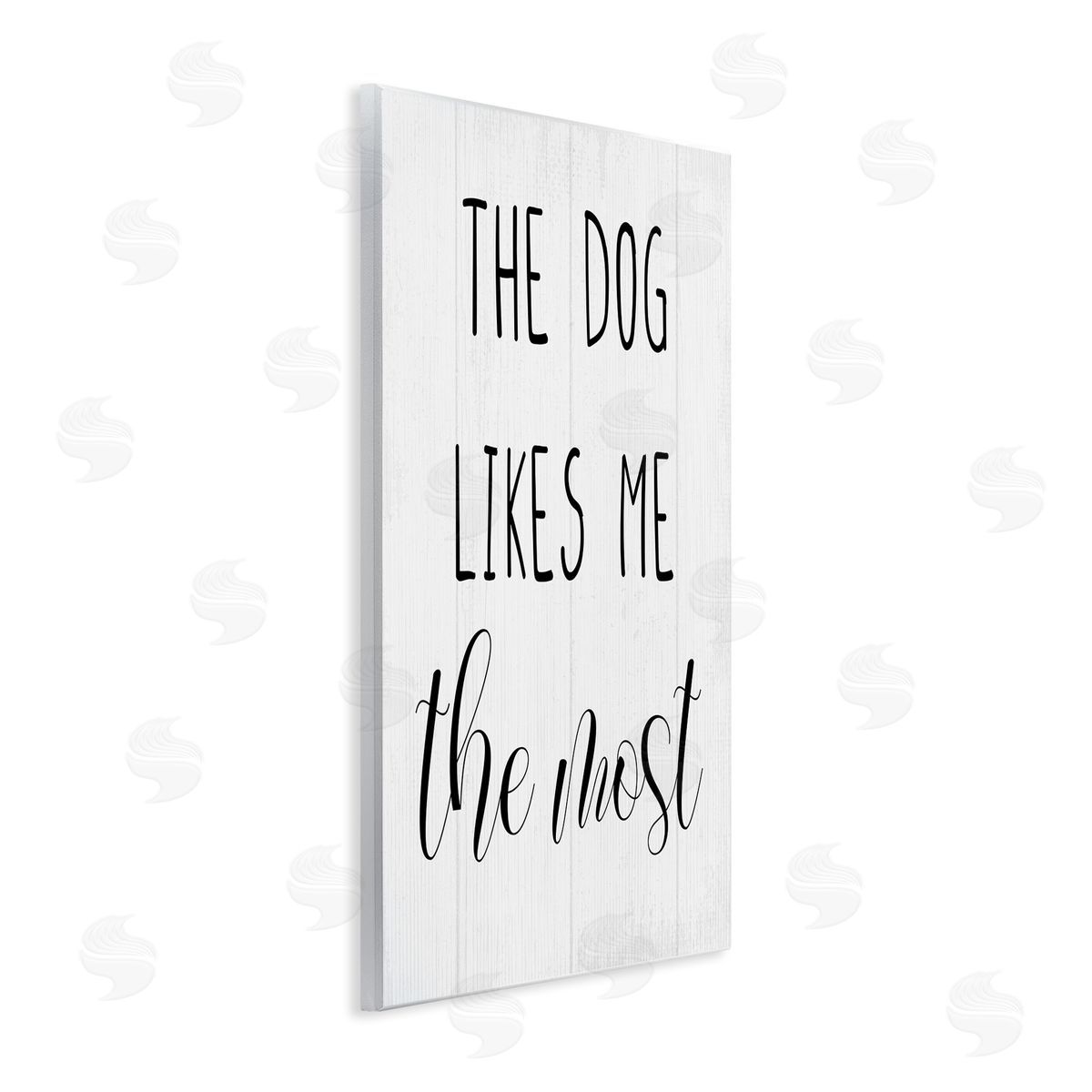 The Dog Likes Me Most Wood Plaque Wall Art, Home Decor by Stupell Studio