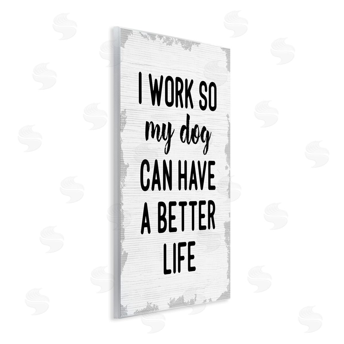 Work for My Dog Funny Wood Plaque Wall Art, Home Decor by Stupell Studio