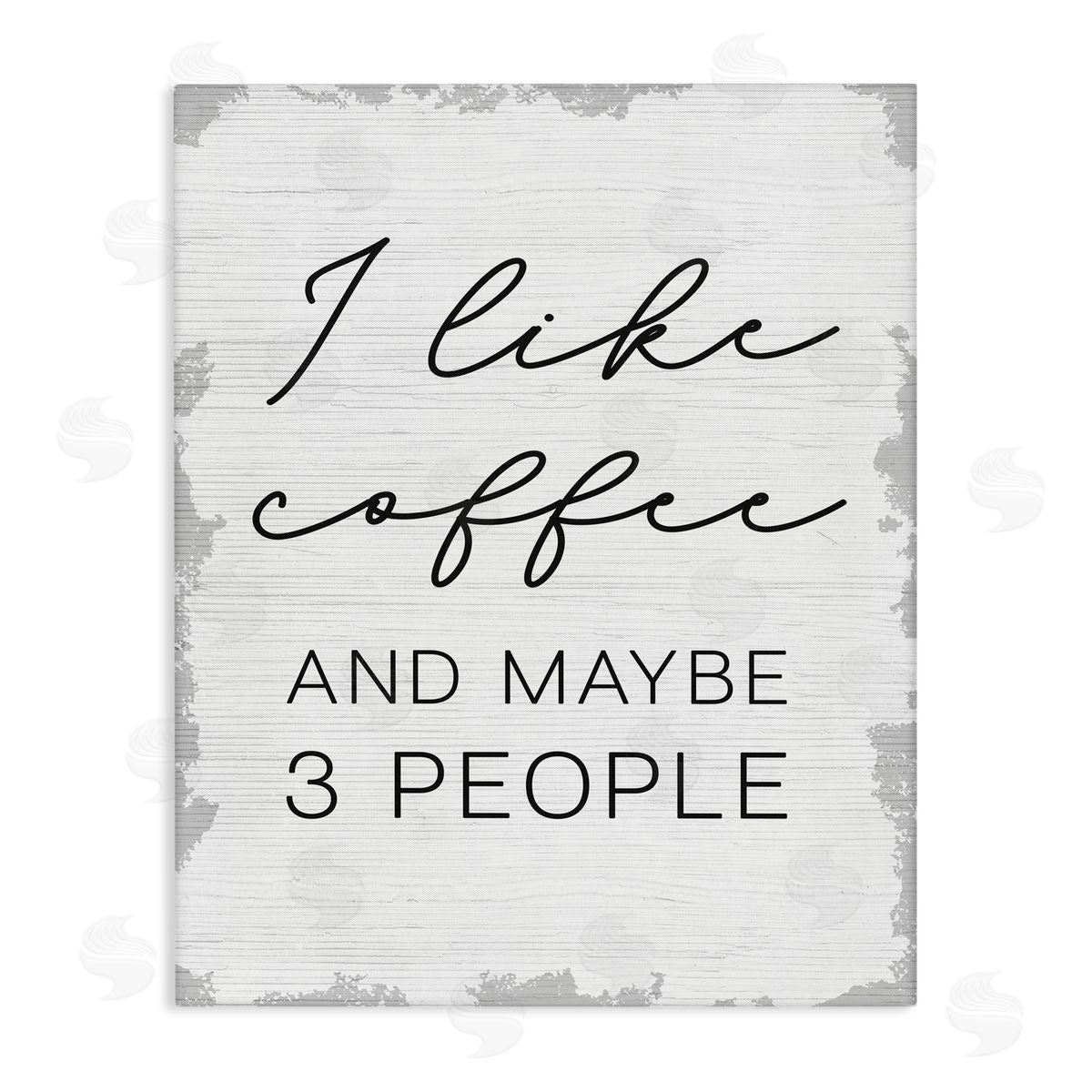 I Like Coffee and Three People Canvas Wall Art, Home Decor by Stupell Studio