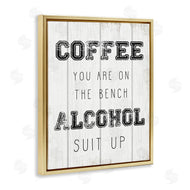 Stupell Studio | Coffee and Alcohol Baseball Humor