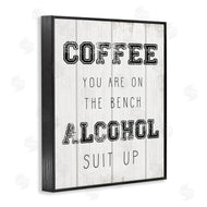 Stupell Studio | Coffee and Alcohol Baseball Humor
