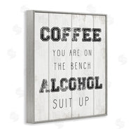 Stupell Studio | Coffee and Alcohol Baseball Humor