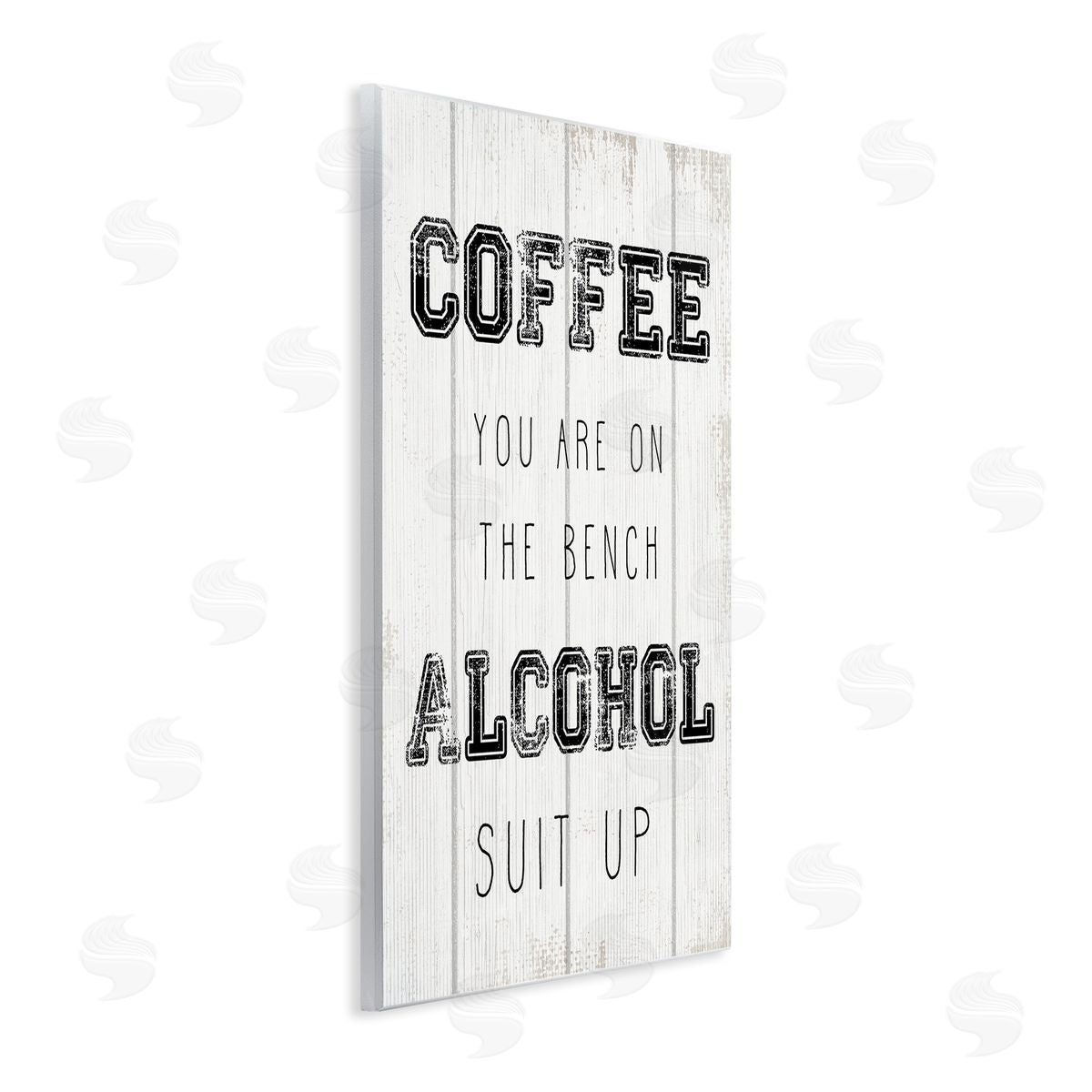 Coffee and Alcohol Baseball Humor Wood Plaque Wall Art, Home Decor by Stupell Studio