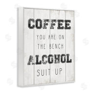 Stupell Studio | Coffee and Alcohol Baseball Humor