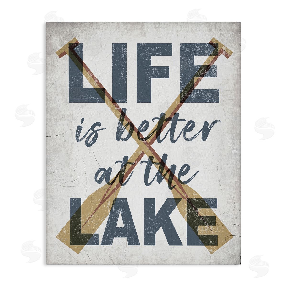Life is Better at the Lake Oars Canvas Wall Art, Home Decor by Stupell Studio