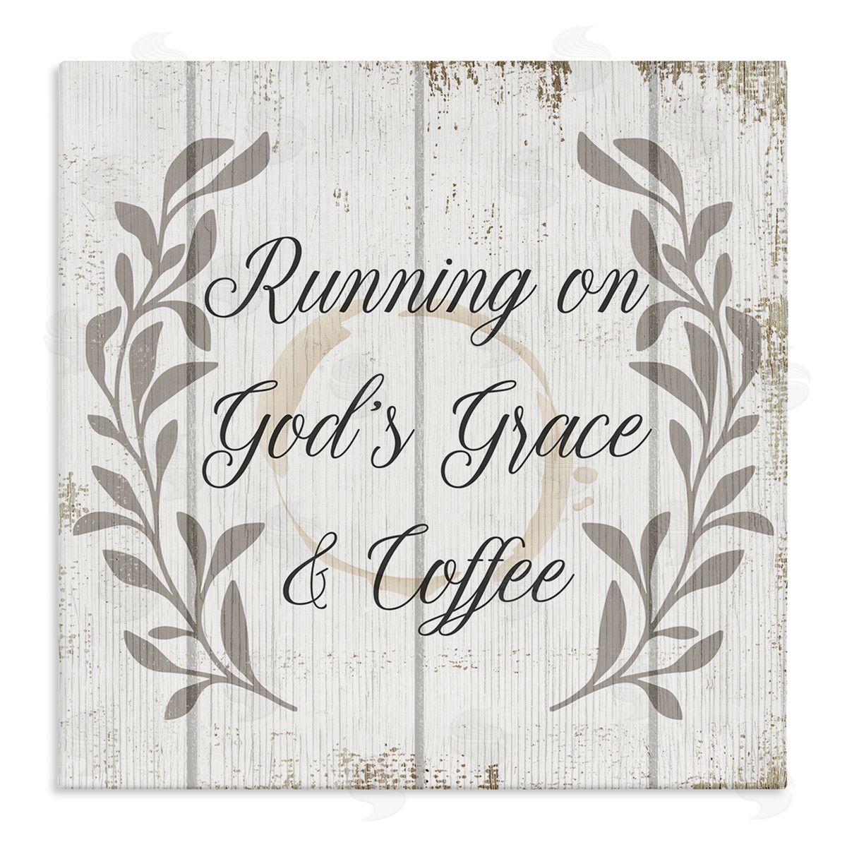 God's Grace & Coffee Phrase Canvas Wall Art, Home Decor by Stupell Studio