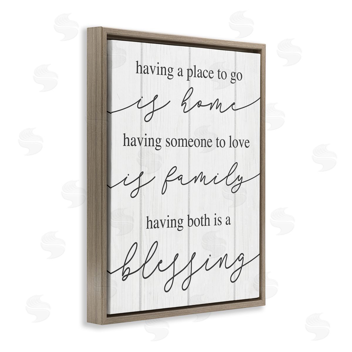 Finding Home Family and Blessing Brown Floating Frame Canvas Wall Art, Home Decor by Stupell Studio