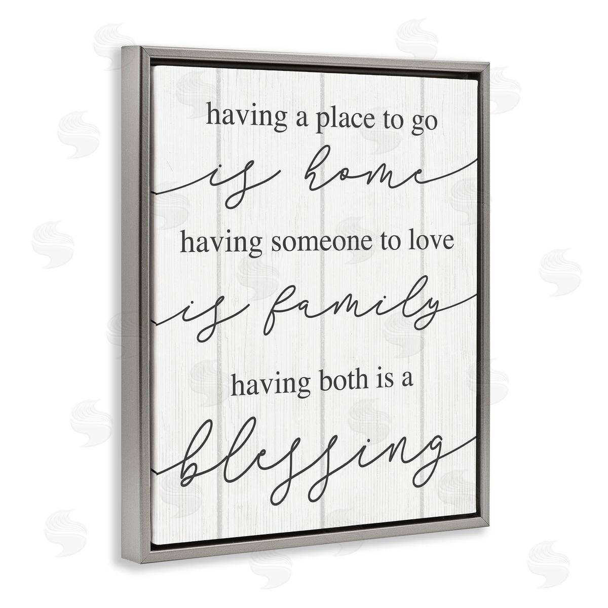 Finding Home Family and Blessing Grey Floating Frame Canvas Wall Art, Home Decor by Stupell Studio