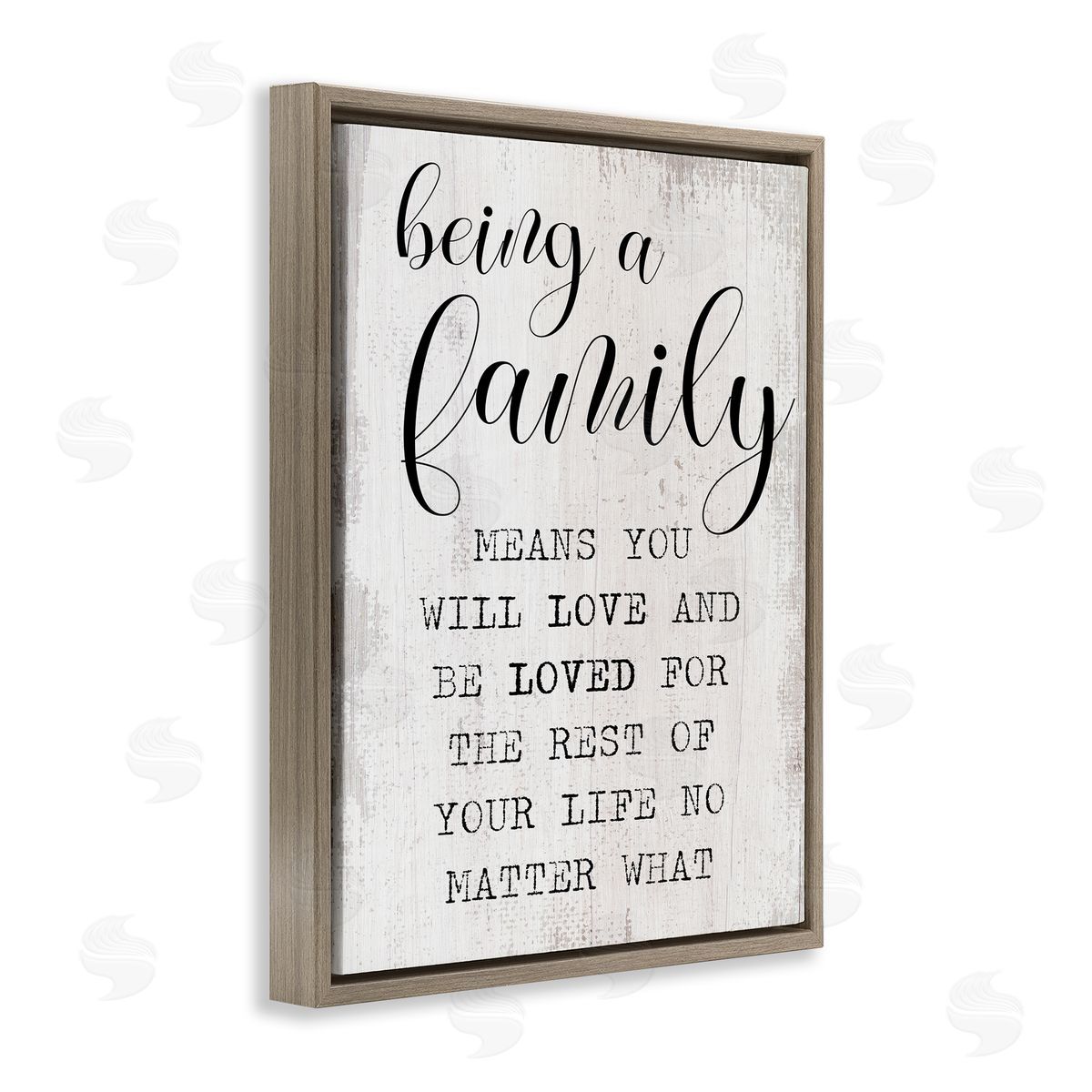 Family is Being Loved Brown Floating Frame Canvas Wall Art, Home Decor by Stupell Studio
