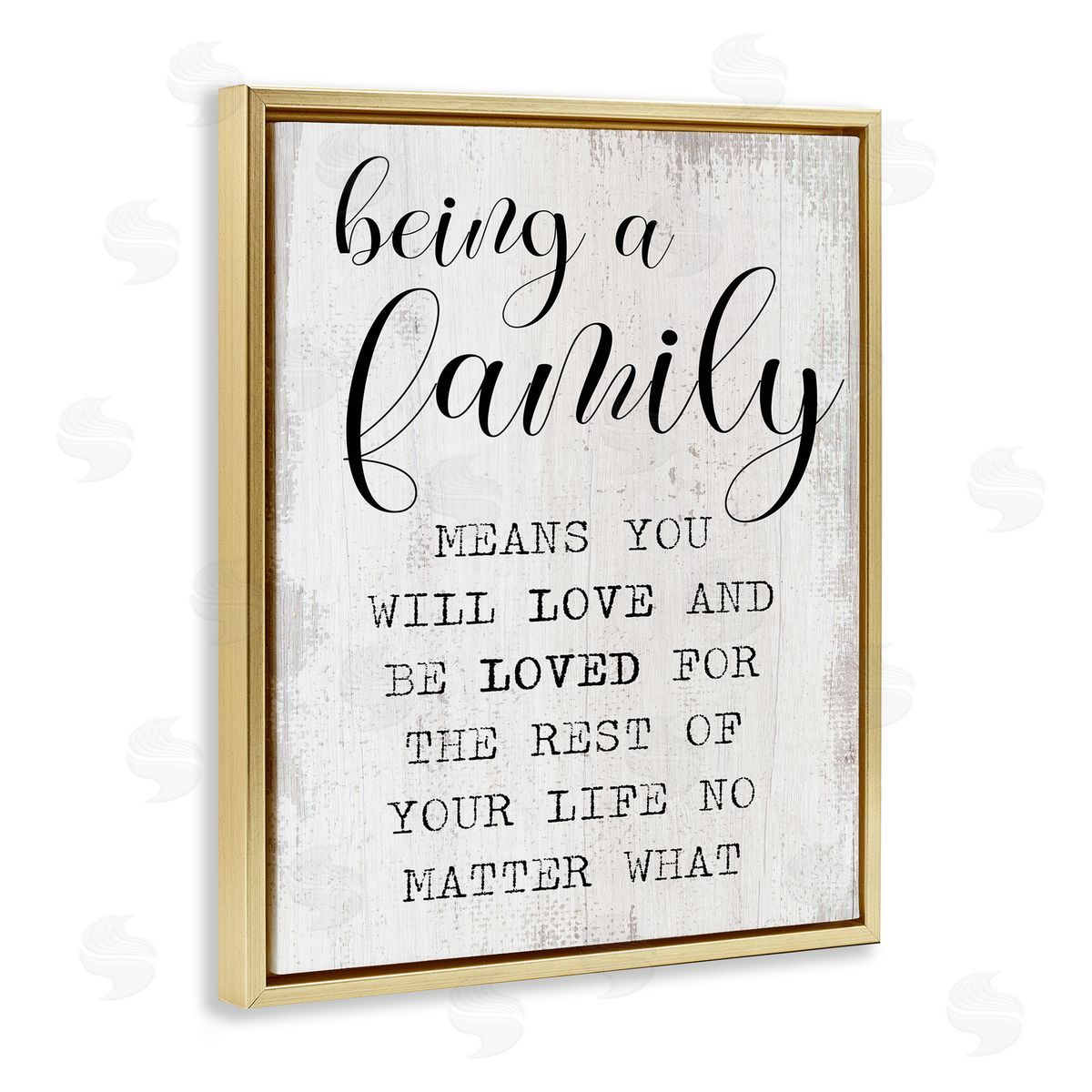 Family is Being Loved Gold Floating Frame Canvas Wall Art, Home Decor by Stupell Studio