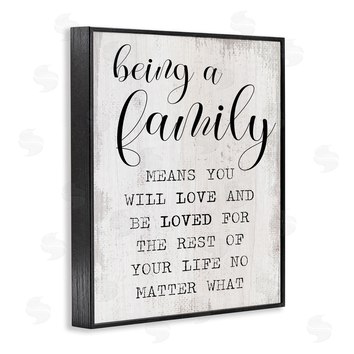 Family is Being Loved Black Frame Print Wall Art, Home Decor by Stupell Studio