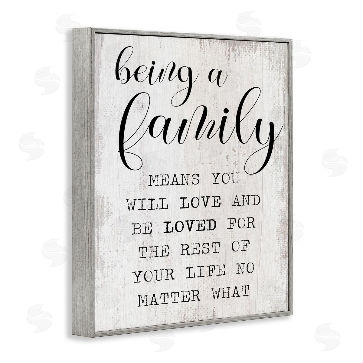 Family is Being Loved Grey Frame Print Wall Art, Home Decor by Stupell Studio