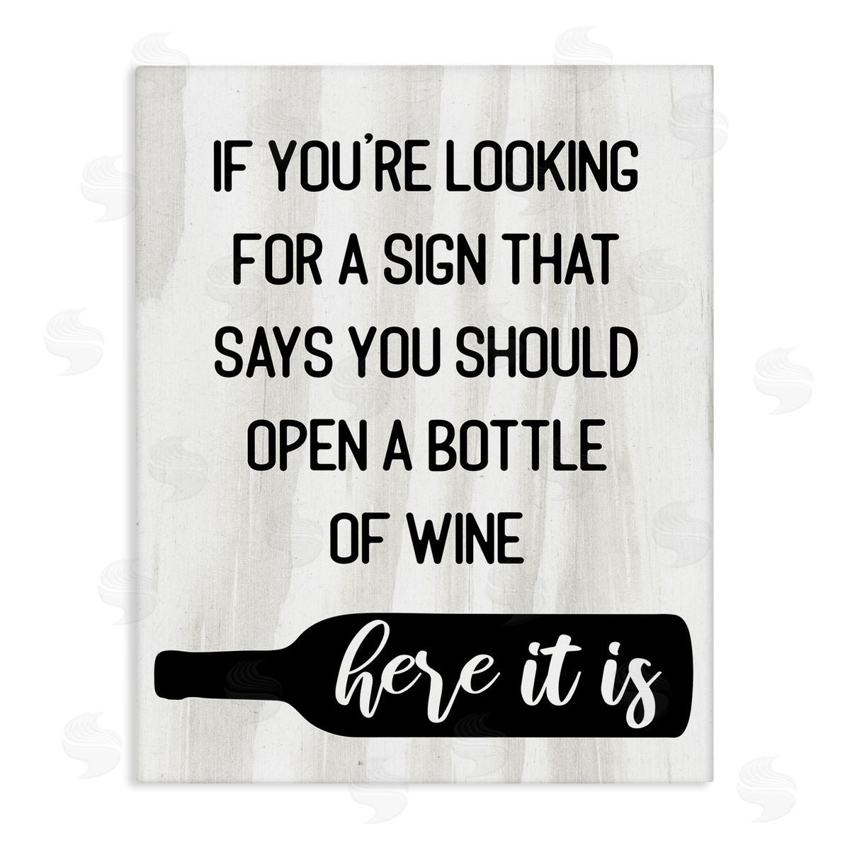 Sign to Open Wine Funny Canvas Wall Art, Home Decor by Stupell Studio