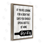 Stupell Studio | Sign to Open Wine Funny