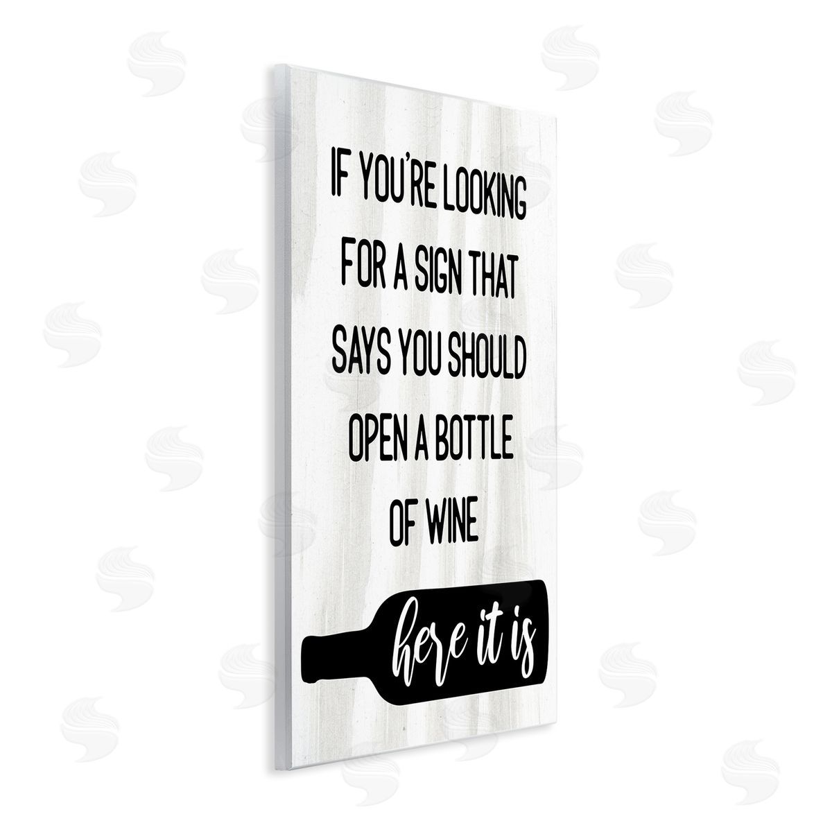Sign to Open Wine Funny Wood Plaque Wall Art, Home Decor by Stupell Studio