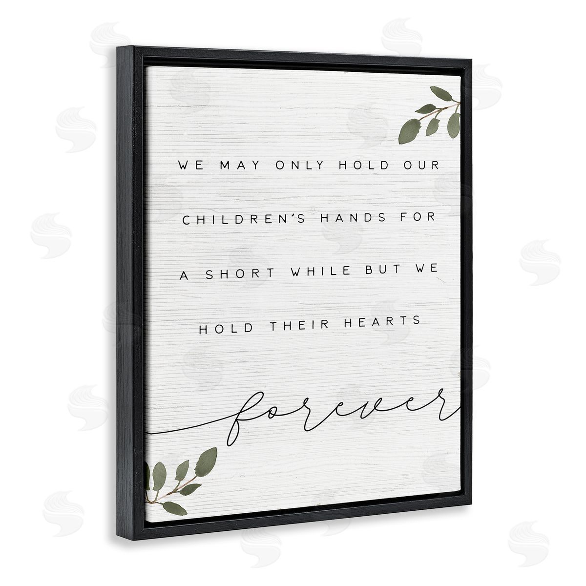 Our Children's Hearts and Hands Black Floating Frame Canvas Wall Art, Home Decor by Stupell Studio