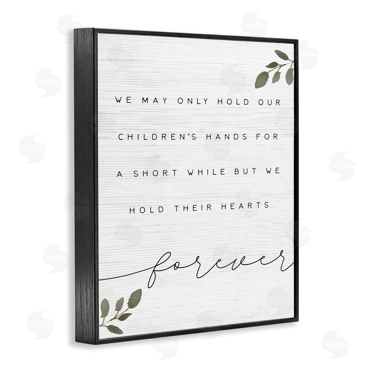 Our Children's Hearts and Hands Black Frame Print Wall Art, Home Decor by Stupell Studio