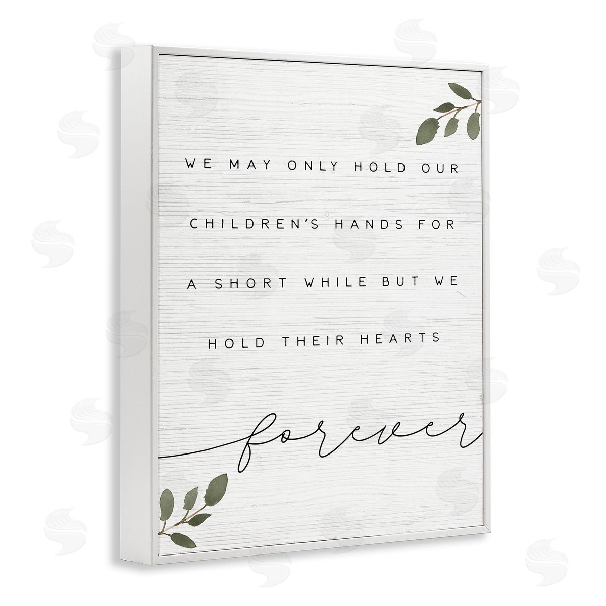 Our Children's Hearts and Hands White Frame Print Wall Art, Home Decor by Stupell Studio