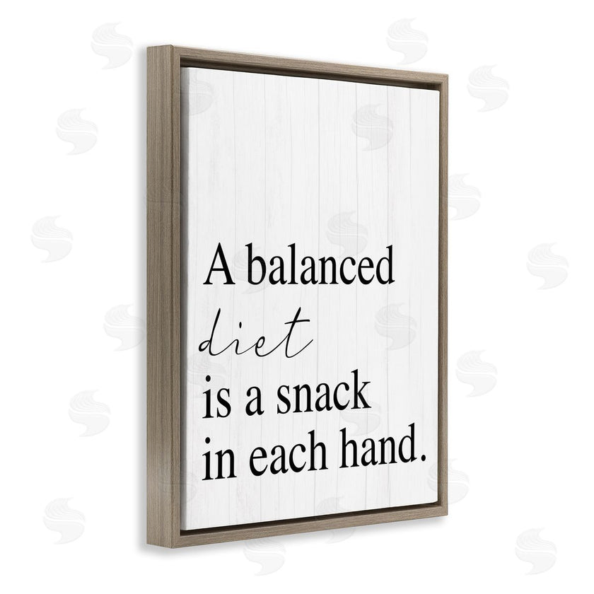 Stupell Studio | Balanced Diet is Snacking