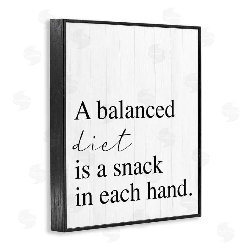 Stupell Studio | Balanced Diet is Snacking