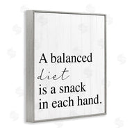 Stupell Studio | Balanced Diet is Snacking