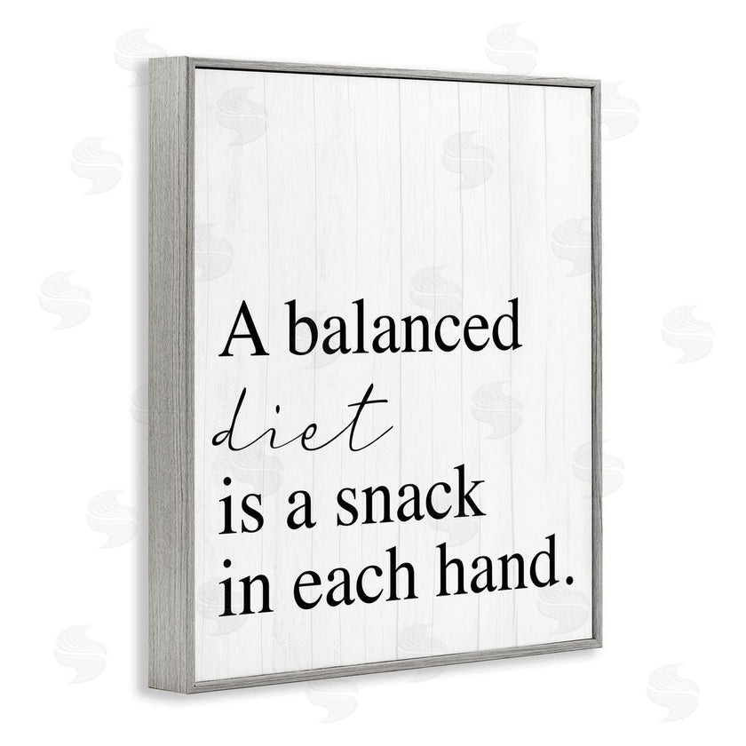Stupell Studio | Balanced Diet is Snacking