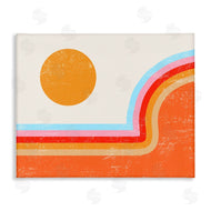 Stupell Studio | Abstract Sun Over Stripes