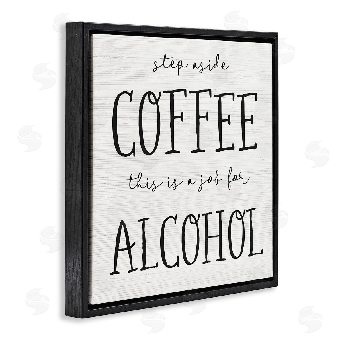 This a Job for Alcohol Black Floating Frame Canvas Wall Art, Home Decor by Stupell Studio