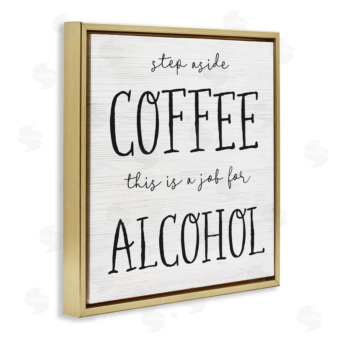 This a Job for Alcohol Gold Floating Frame Canvas Wall Art, Home Decor by Stupell Studio