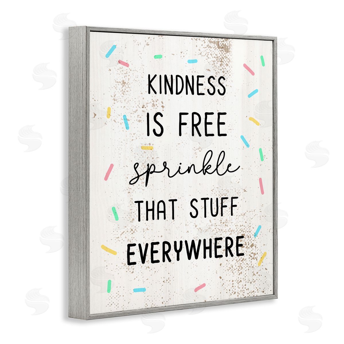 Sprinkle Kindness Everywhere Grey Frame Print Wall Art, Home Decor by Stupell Studio