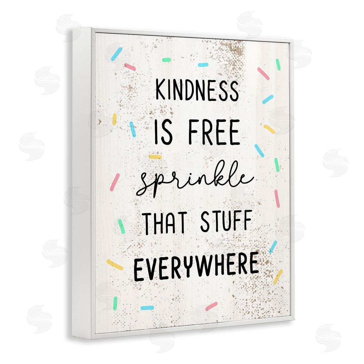 Sprinkle Kindness Everywhere White Frame Print Wall Art, Home Decor by Stupell Studio