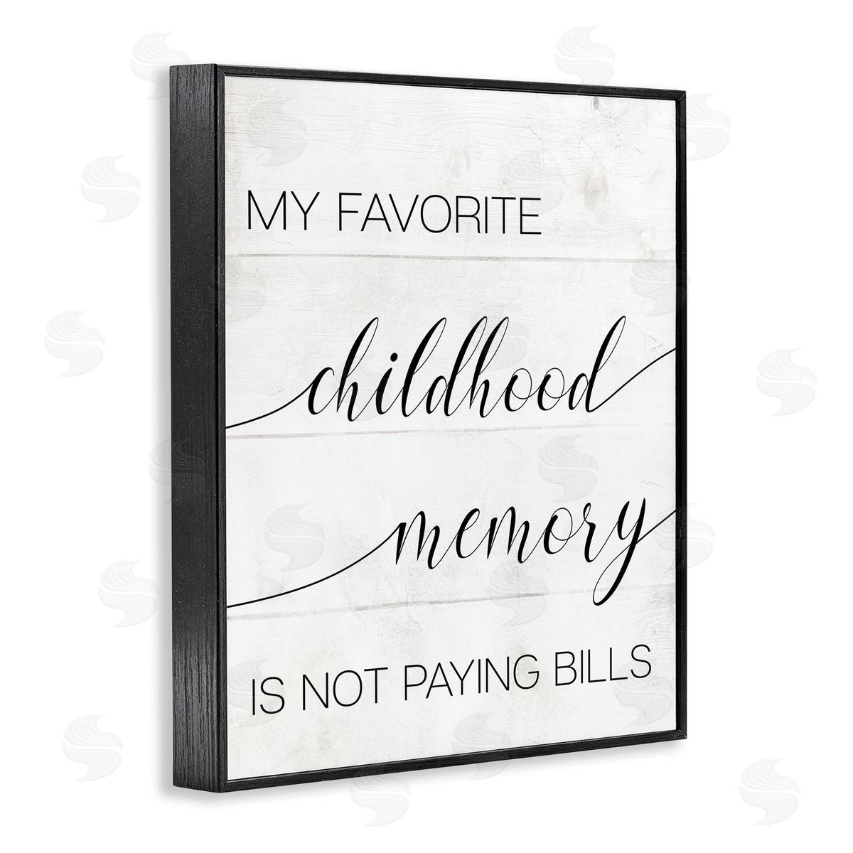 No Bills Favorite Childhood Memory Black Frame Print Wall Art, Home Decor by Stupell Studio