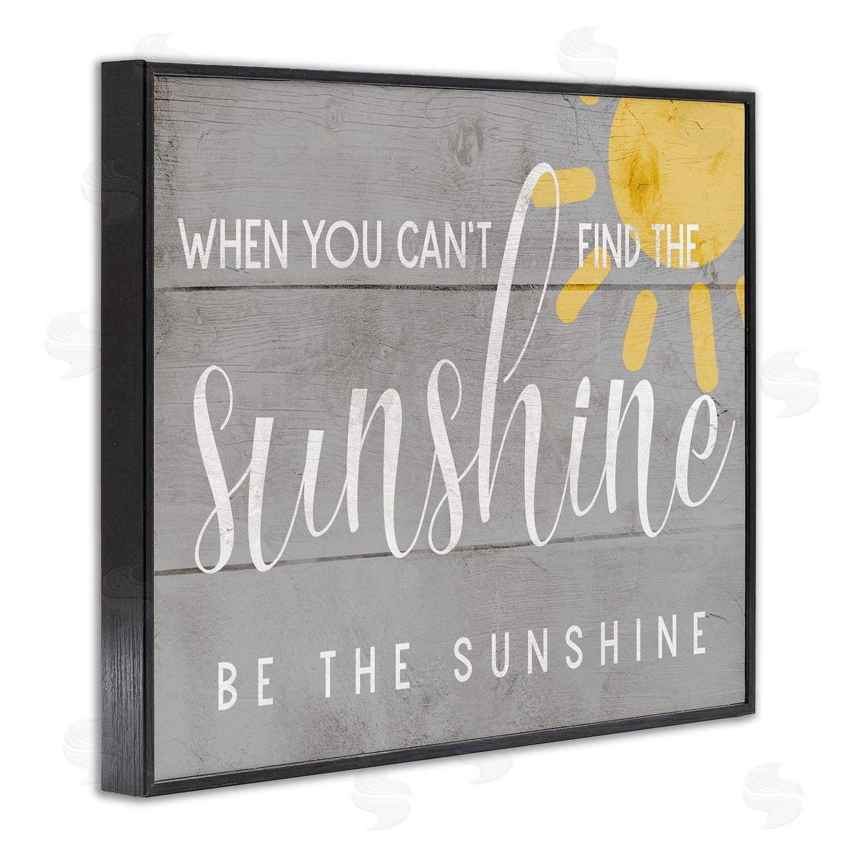 Be the Sunshine Positivity Black Frame Print Wall Art, Home Decor by Stupell Studio