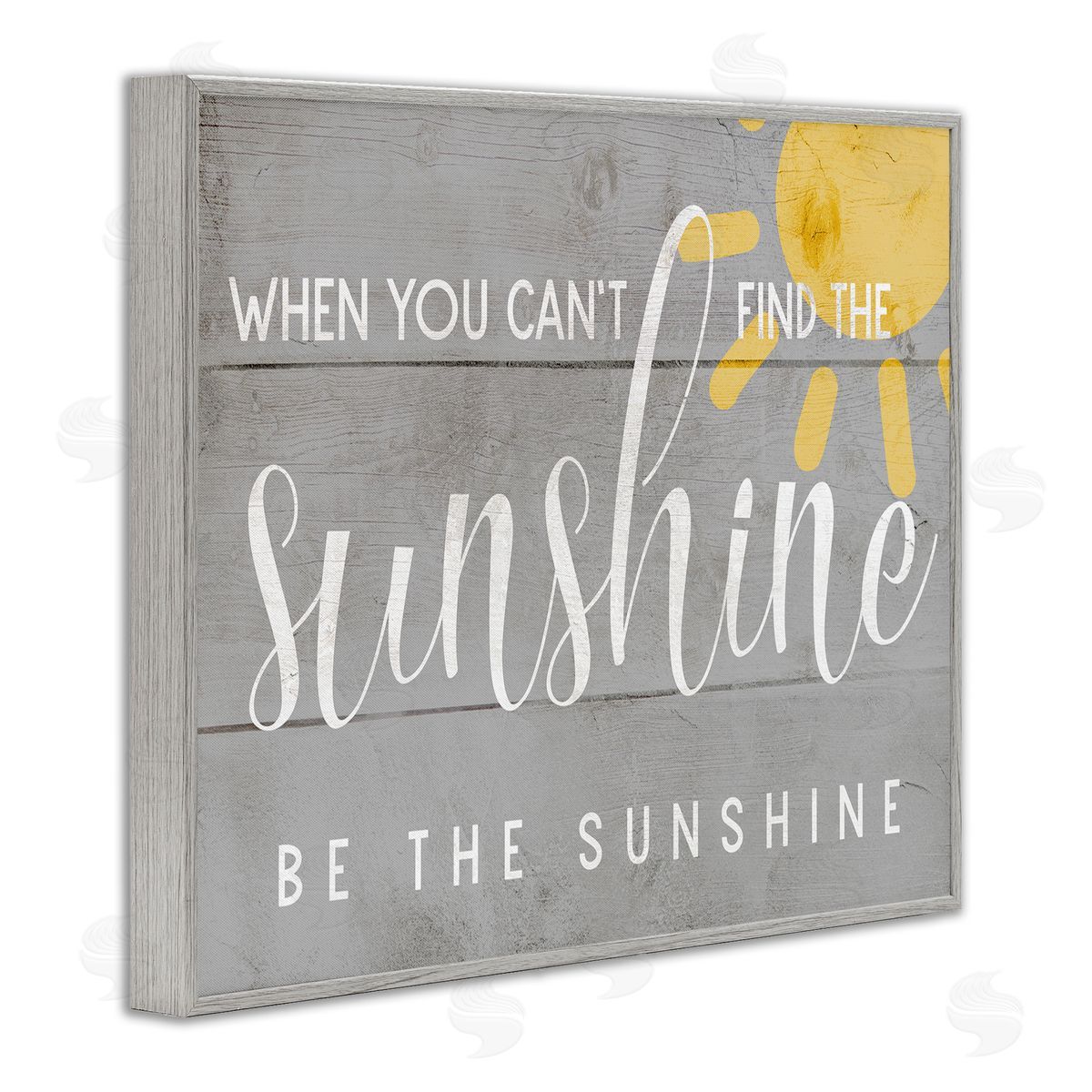 Be the Sunshine Positivity Grey Frame Print Wall Art, Home Decor by Stupell Studio