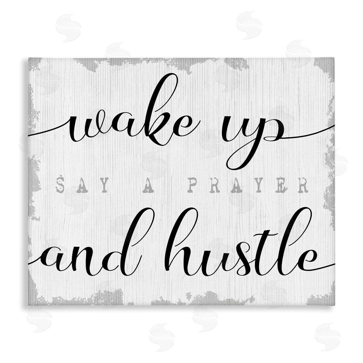 Wake Up Pray and Hustle Canvas Wall Art, Home Decor by Stupell Studio