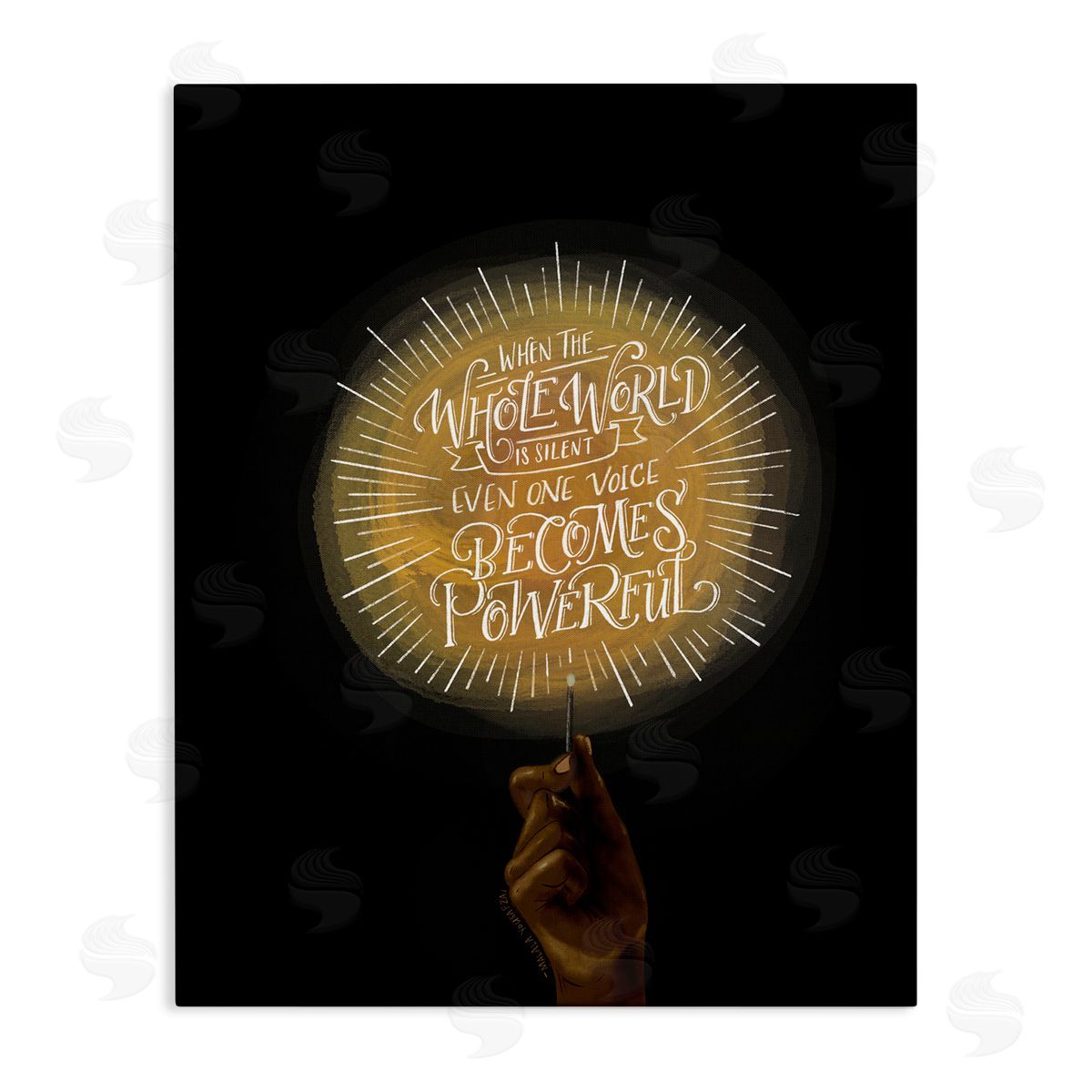 When the World Is Silent Quote Canvas Wall Art, Home Decor by Rachel Nieman