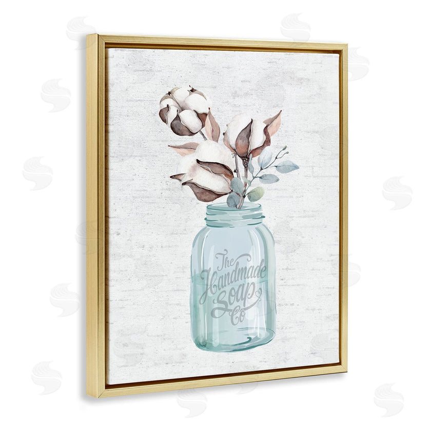 Lettered and Lined | Cotton Flower in Soap Jar