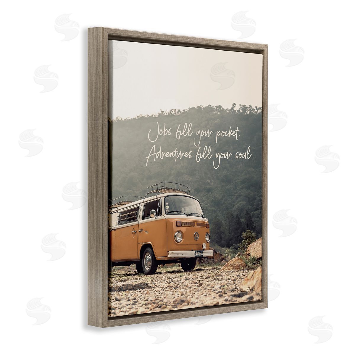 Adventures Fill Your Soul Brown Floating Frame Canvas Wall Art, Home Decor by Susan Ball